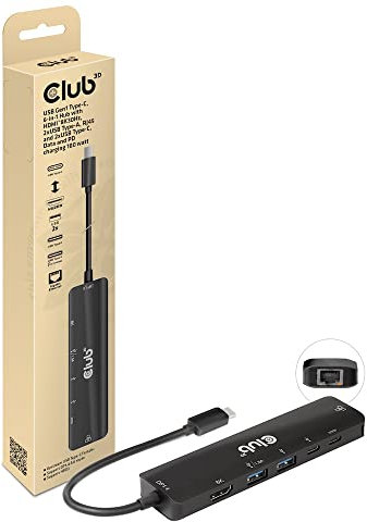 Club3D USB Type-C 3.2 Hub 6 en 1 HDMI™8K30Hz PD 100 Watt