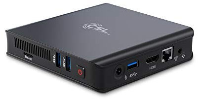 CSL-Computer PC CSL Narrow Box Ultra HD Compact v5 Windows 11 Home lüfterlos,Intel Celeron N5100 4x2800MHz,128 GB eMMC+512 M.2 SSD,4 DDR4-RAM,UHD Grafik,Dual WLAN,HDMI 2,USB 3.1,BT 4.2,128GB + 512GB