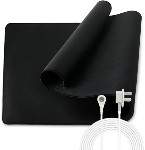 Earthing Mat UK, Grounding Mat, Grounding Mouse Pad for Bed, Feet, Yoga, Better Sleep (15inch x 23.6Inch)