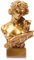 LCCCK 15.2 cm H Gold Aphrodite Statue Skulptur, Harz Griechische Mythologie Büste Statue, für Kokette Raumdekoration, Dark Academia Raumdekoration, Bücherregale, Partition, Couchtisch Mittelstück