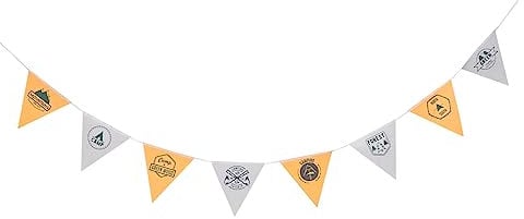 Abaodam Camping String Flag Mantel Decor Engagement Bunting Mantel Garland Banner Camping Party Supplies Camp Adventure Party Decor Cloth Bunting Camping Photo Polyester Baby House Tent