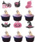 Xsstarmi 24Pack Halloween Cupcake Toppers Glitter Pumpkin Ghost Boo Spider Bat Witch Hat Cupcake Picks Decorations for Halloween Theme Baby Shower Birthday Party Cake Decorations