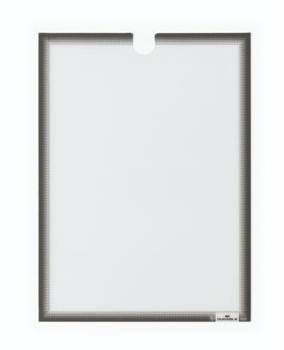 Durable Dokumentenhalter A4 selbstklebend, anthrazit/grau, 5 Stück, 400657
