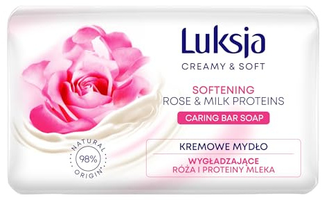 Cremeseife am Stück LUKSJA, Leinen, 90g, Hand Handseife, Hände Waschen, Handwaschseife