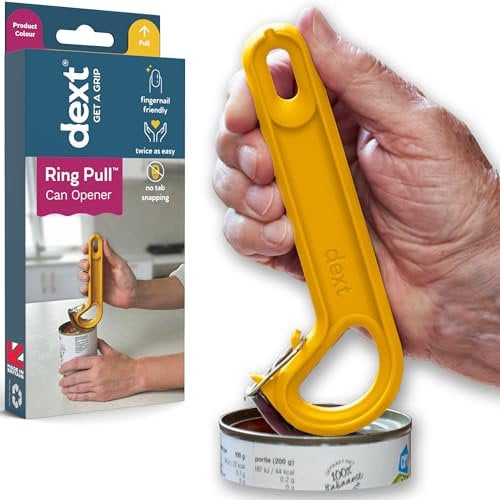 Ring Pull & Pop Top Can Opener (Apricot) Easy Open Any Pull Tab Cans for Seniors, Soda, Pet Food, Cat Cans, Beer, Parkinsons Aids for Living Gifts, Gadgets for People with Arthritis, Kitchen Gadgets.