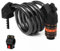 Candado de combinación para bicicleta, alta seguridad, 12 mm de grosor, acero grueso, candado de cadena impermeable para bicicletas eléctricas, scooters, niños, bicicletas (negro-naranja)