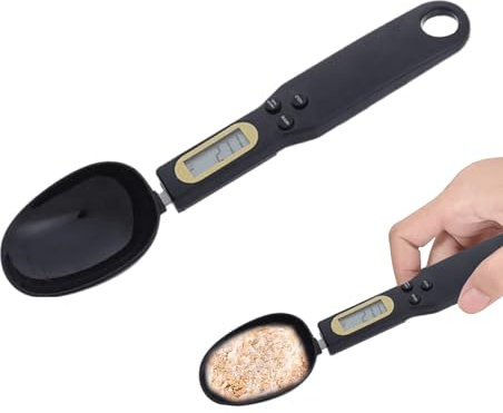 TILEZE Digitale Löffelwaage – Messwaage für Lebensmittel mit Anzeige | Digitale Waage zum Portionieren von Milch, Tee, Mehl, Gewürzen, Medikamenten