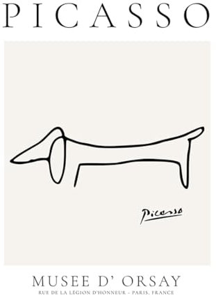 Artesta Poster Pablo Picasso Animals Drawing Dog 30x40cm