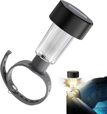 Shurzzesj Luces de piscina sobre suelo, Luces solares para piscina - Luces impermeables para piscina con marco - Lámpara de piscina LED impermeable energía solar para la decoración de la cerca