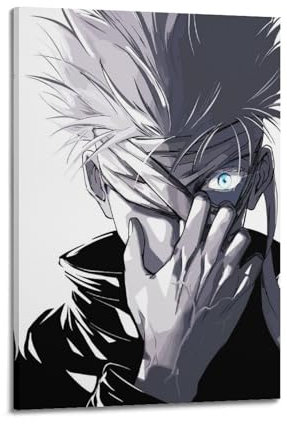 VZRSQZK Comicbuch, Jujutsu Kaisen, Jujutsu, Kaisen, Gojo, Satoru, Poster, dekorative Malerei, Leinwand, Wandposter und Kunstdruck, moderne Familienschlafzimmer-Dekoration, Poster, 50 x 75 cm