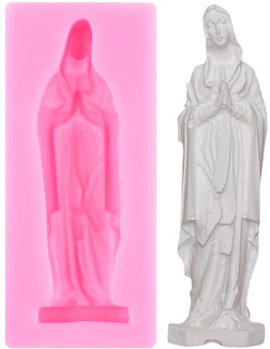 XMOLDNMS Stampo in silicone a forma di Madonna, per decorare torte, caramelle, cupcake, argilla polimerica, pasta di gomma al cioccolato