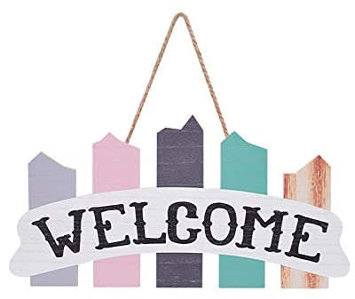 Hochzeitstag Geschenk Hängeschild Kreatives Holz Welcome Home Türschild Café Teehaus Wanddekoration Bergbau Dekoration (D, One Size)