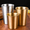 Edelstahl-Bierbecher, 500 ml, für Camping, Party, Kaffee, Whisky, Material (Silber 240 ml)
