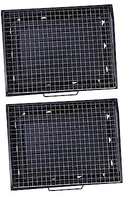 KONTONTY Barbecue Grill 2 Pezzi Barbecue Portatile per Uso Esterno Mini Griglia Pieghevole Fine Artigianato