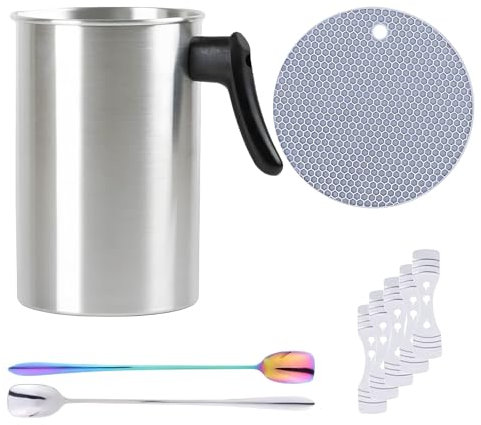 Eidoct 3L Candle Wax Melting Pot, Candle Making Pot with Heat-Resistant Handle, High Volume Dripless Pouring Pitcher, for Candle Making and Soap Making Crafts