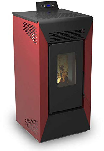 Stufa a pellet wifi canalizzata Courmayeur 8,74 kw bordeaux