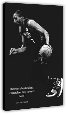 WANGCYJS Kevin Durant Poster, Basketball, Foto, 5, Leinwand, Poster, Schlafzimmer, Dekoration, Landschaft, Büro, Raumdekoration, Geschenkrahmen: 30 x 45 cm