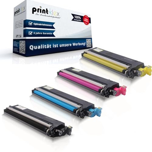 4x Print-Klex Toner kompatibel für Brother DCP-L 3515 CDW DCP-L 3520 CDW DCP-L 3520 CDW Eco DCP-L 3527 CDW DCP-L 3555 CDW DCP-L 3560 CDW TN248 TN-248 TN 248 Black Cyan Magenta Yellow-Office Plus Serie