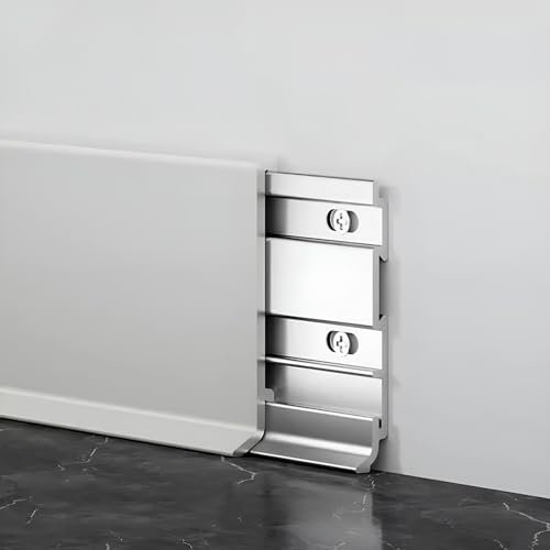 Raouoae Battiscopa In Alluminio 125cmx2 Per Cucina, Parquet, Laminato E Pavimenti In Vinile – Elegante E Durevole, Facile Da Installare, Design Moderno Per Uso Commerciale E Domestico(Aprikosenasche,H