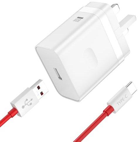 80W for Oneplus 12 12R 11 Charger, Supervooc Warp Charger 65W 30W for Oneplus 10 9 Pro 10T 10R 8T 8 7T 7 Pro Open Nord 2T CE 3 Lite N30 N20 N10 9R 6T One Plus Oppo Realme Fast Charge 3.3ft Cable