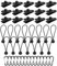 Lot de 45 Clip pour Bâche Tente, 15pcs Pince pour Bâche Pince Verrouillage, 15pcs Corde elastiche per tenda in Nylon, 15 mousquetons, pour Tentes, Camping, auvents, bâches de Couverture, caravanes