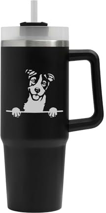Basenjis - Vaso grande con diseño de perro lindo Basenjis, termo aislado, taza grande