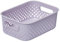 SmartStore Storage Basket with Handles in Lavender 1.6L (20.5x14.5x7.5cm) | Storage Bin from Recycled Plastic | Essence S Storage Box| Storage with 10-year Warranty