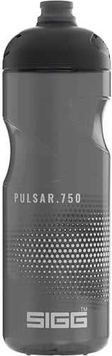 SIGG - Fahrrad Trinkflasche - Pulsar Anthracite - Quetschbar - Spülmaschinenfest - Federleicht - Auslaufsicher - BPA-frei - Sport & Fahrrad Zubehör - Grau - 0,75L
