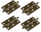 Cabinet Hinges, 4Pcs Kitchen Cabinet Hinges, 2.5 Inch Sturdy Iron Practical Bronze Folding Butt for Furniture Cupboard Door, Kitchen