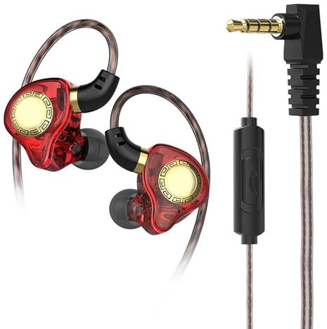 Auriculares deportivos que mejoran el entrenamiento de sonido, auriculares intraurales de 3,5 mm para correr y gimnasio, uso prolongado en interiores y exteriores