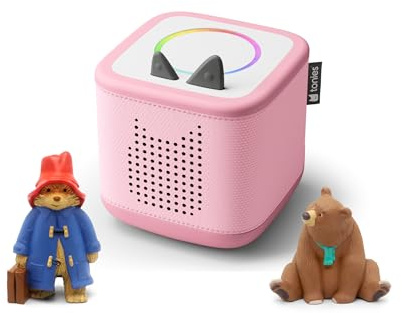 Toniebox 2 Audio Player Storytime Bundle for Kids 3+ with We’re Going on a Bear Hunt and Paddington Bear - Cloud Pink