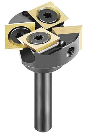 4 Flute Slab Leveling Router Bit 1-1/4 Cutting Diameter Spoilboard Planing Cutter For Surfacing Flattening Applications Precisions Slab Flattening Alloys Bit