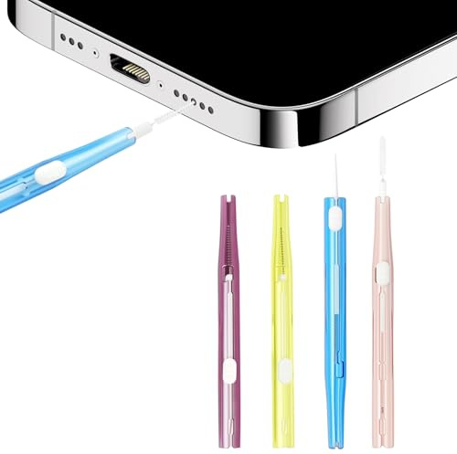 AXFEE Handy Ladebuchse Reinigen Set, 4 Stück USB C Handy Reinigungsset | Telefon Port Reinigungsbürste für Handy Öffnungen, Telefon-Reinigungsbürsten für die Meisten Mobiltelefone Laptop Keyboard