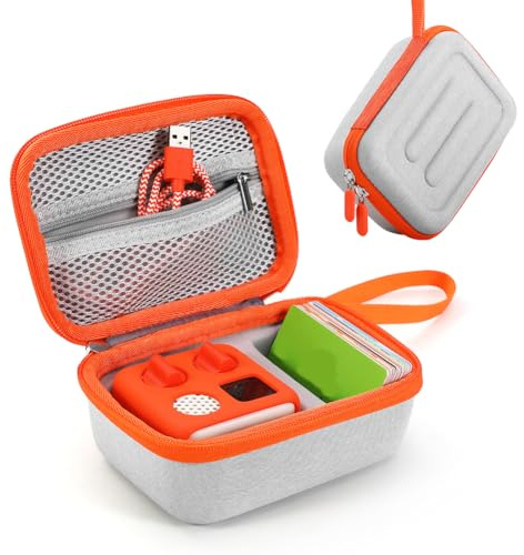 Shockproof Hard Case Compatible with Yoto Mini (2024 Edition) Audio Player, EVA Travel Storage Bag for Kids Music Player, Audiobook Cards & Charger (Bag Only) (Grey)