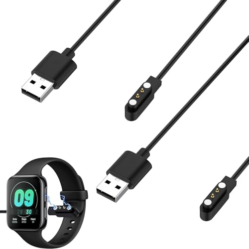 2STK Universal Smartwatch Ladekabel Magnetisch,2.84mm 2-polig,Ladegerät Smartwatch Kompatibel mit Verschiedenen Smartwatches Fitness Trackern,ladekabel smartwatch,Smart Watch Ladekabel,60cm,Modell A&B