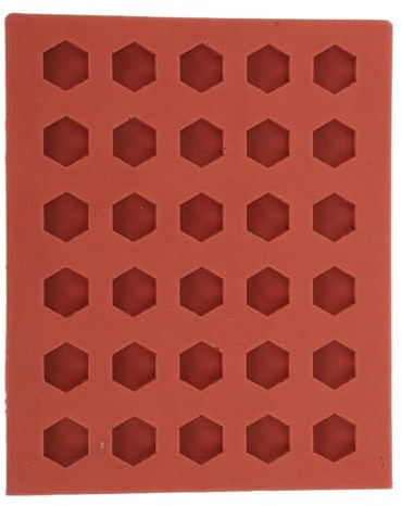 GAROZATION Silikonform für Kleiner Sechseck Ziegel mit Präziser Formgebung Hitzebeständig für Kleiner Gärten und Betonpflasterformen zum Modellieren von Ziegelsteinen