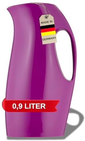 Helios Ciento Thermoskanne Brombeer 0,9 L – 6h Heiß - Hält Getränke heiß & kalt – Stylisches Design mit ergonomischem Griff – Einfache Reinigung