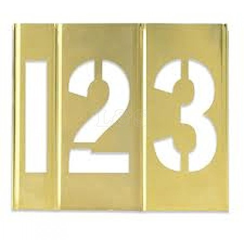 Interlocking Brass Stencil 50mm 0-9 Number Set