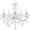 LITECRAFT Marie Therese Chandelier Ceiling Light Crystal Effect 5 Arm - (Gold)