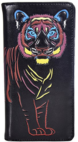 Shagwear Große Clutch-Geldbörse für Damen, mit Reißverschlussfach, wilde Safari-Tiere