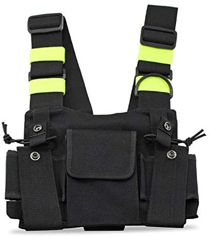 KEESIN Radio Walkie Talkie Brusttasche, Taktische Weste, Taktische Brusttasche oder Chest Rig zum Tragen von Zweiweg-Funkgeräten (Grün)