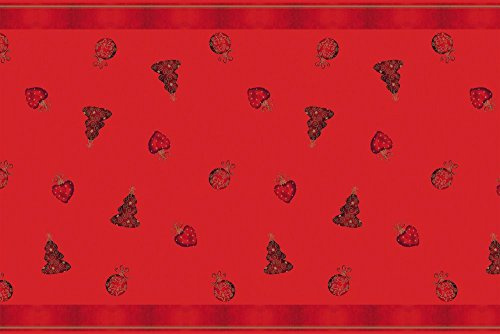 Sovie Home Tischdecke Tiffany Rot aus Linclass® Airlaid, Einweg Weihnachtstischdecke stoffähnlich, ideal für Advent, Weihnachten & Feiern, 120x180 cm, 1 Stück