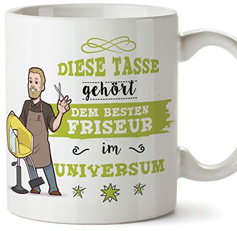 Friseur Tasse/Becher/Mug Geschenk Schöne and lustige kaffetasse - Diese Tasse gehört dem besten Friseur im Universum - Keramik 350 ml