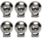 sourcing map 6pcs Plastic Cord Lock Stopper End Spring Stop Toggle Fastener Stopper Rope End for Drawstring Clothing, Shoelace, Bag, Camping Silver Black