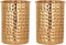 Nisrah Hammered Copper Glass Tumbler Cup Drinking Serving Water, Yoga Ayurveda, 300 Ml 2 Piece