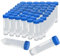 BITEFU 50ml Tube a Essai Plastique tube transparent avec couvercle Tube Centrifugeuse gradué marques Conique/Fond Plat Pour Expériences De Chimie Tube 50 Pcs
