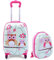 RELAX4LIFE Kinderkoffer mit Rollen, 2 TLG Kinder Kofferset, Koffer(16 inch) + Rucksack(12 inch), Reisekoffer für Kinder, Kindergepäck, Reisegepäck, Kindertrolley, ABS Hartschalenkoffer (Modell 3)