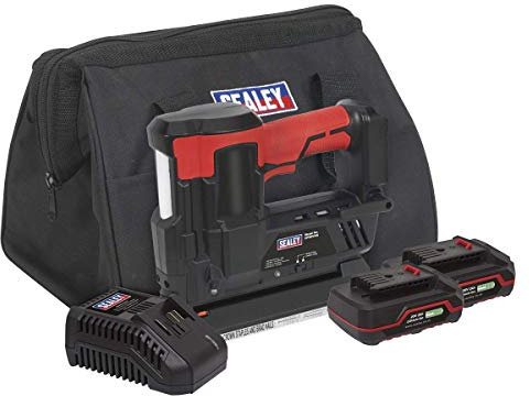 Sealey 20V SV20 Series 18G Cordless Staple/Nail Gun Kit - 2 Batteries - CP20VNGKIT