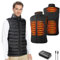Beheizbare Weste, Beheizte Weste Herren Damen mit Akku, Beheizbare Jacke Heizweste Wärmeweste mit 3 Stufen Temperatur, 4 Heizzone für Outdoor Motorrad Camping L