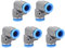 sourcing map Elbow Push to Connect Air Fittings 8mm Tube OD Pneumatic Quick Release Connectors Grey 5Pcs